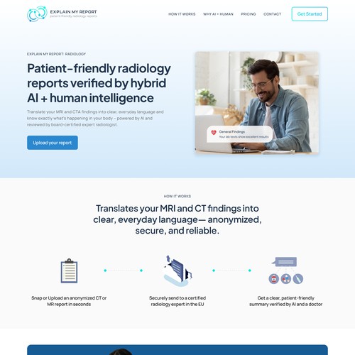 Entry for Health-tech landing page