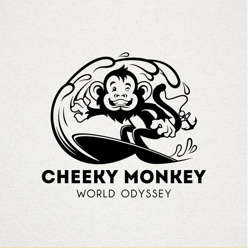 Monkey logo for a World Tour on a Boat