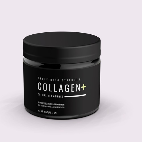 Clean and Simple Supplement Label design 