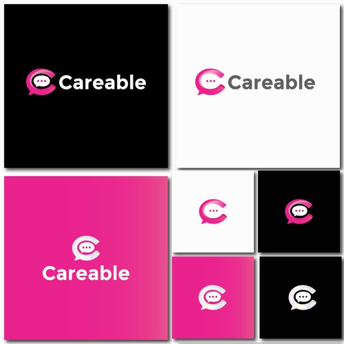 Smart Healthcare Communication Logo for Careable (AI-Powered Platform)