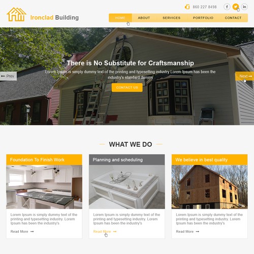 Constructions Company Home page website