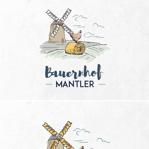 logo concept for a german farm