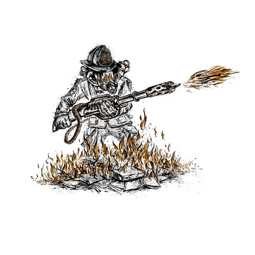 FAHRENHEIT 451 - book illustration