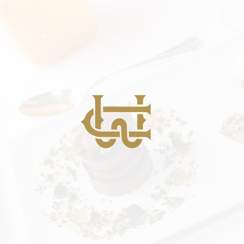 Luxurious pastry chef monogram logo.