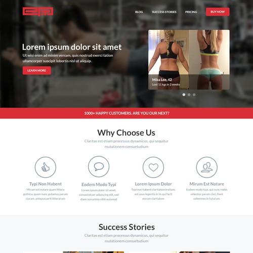 LANDING PAGE FOR TRAINING BUSINESS