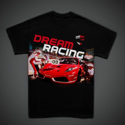 Design a tshirt for a racing experience in las vegas