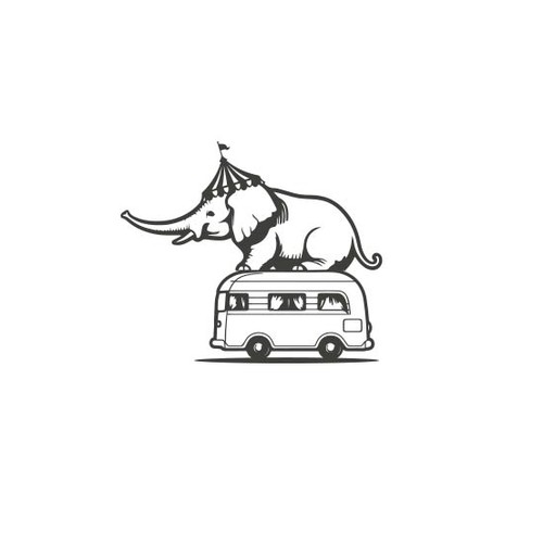 Elephant on a bus