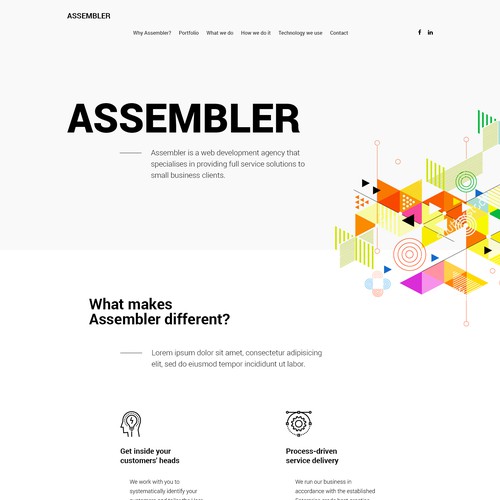 Clean Minimal Webpage for Assembler