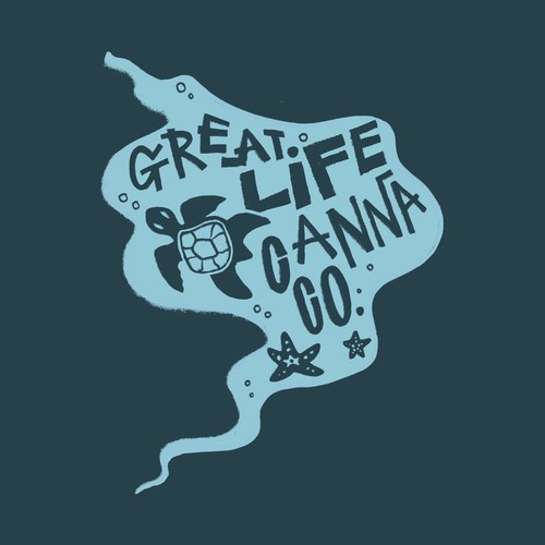 Subtle Illustrated Logo Concept for Great Life Canna Co.