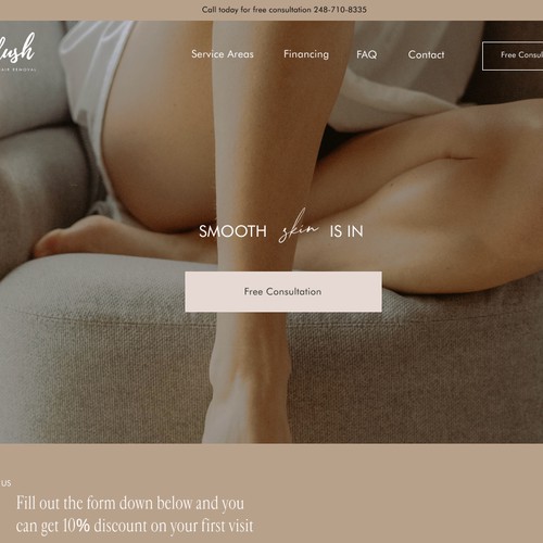 Landing Page for Laser Hair Removal Company