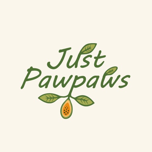 Logo design for pawpaw fruit tree nursery – Just Pawpaws