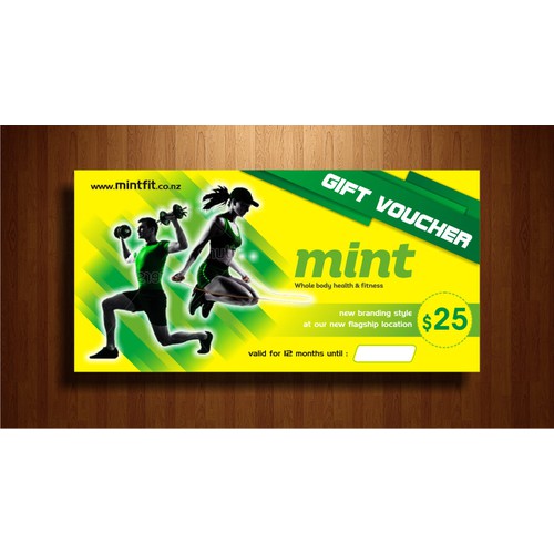 Gift Voucher Design wanted for Mint Whole Body health & fitness