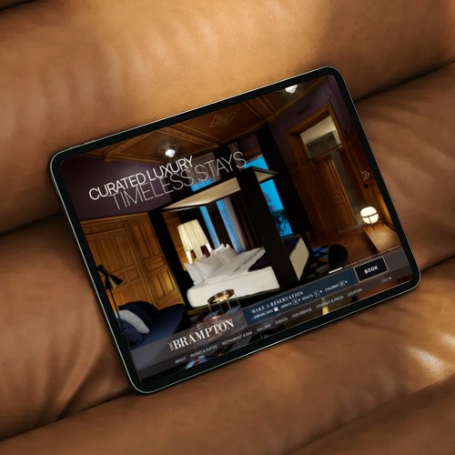 Website Design for Boutique Luxury Hotel: iPad View