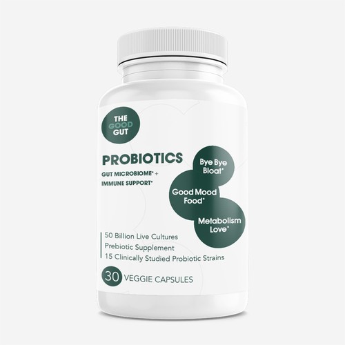 Minimalistic Label for The Good Gut Probiotics
