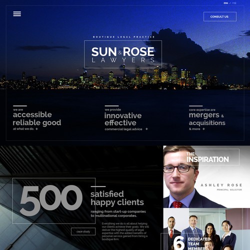 Create a site for an edgy and inspirational law firm!