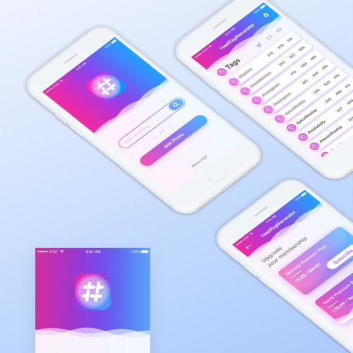 UI for a Hashtag Generator app