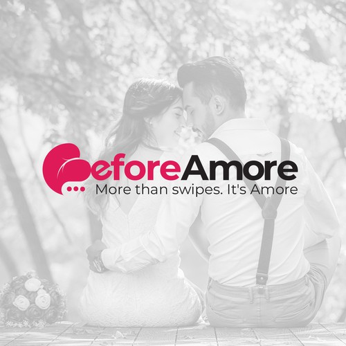 Before Amore logo for a dating website