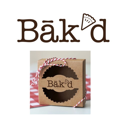 winning design: bak'd pie bakery logo