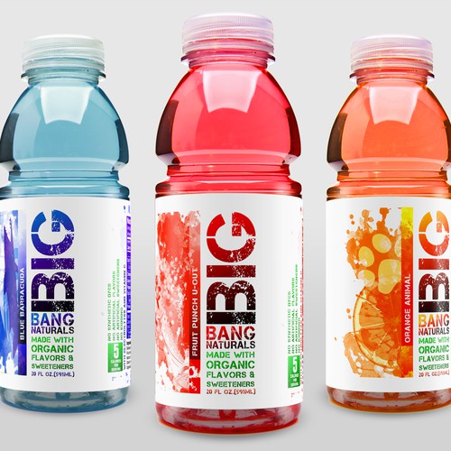 Bring LIFE to our label for Big Bang Naturals sports drinks for kids.