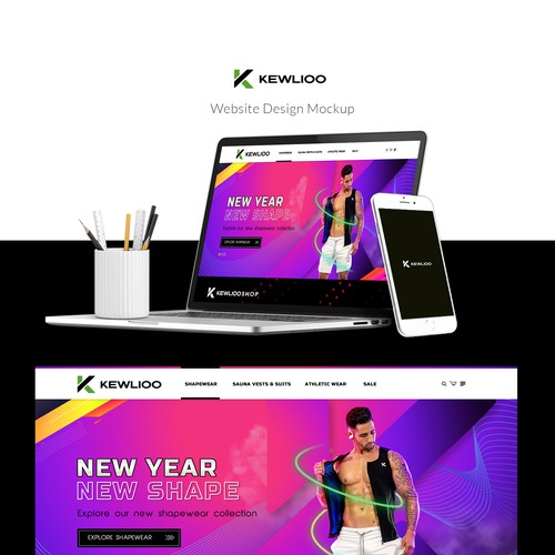 Fitness website homepage design