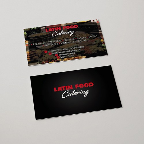 Latin Food Catering Business Card 2