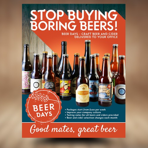 Design Flier for Craft Beer delivery service