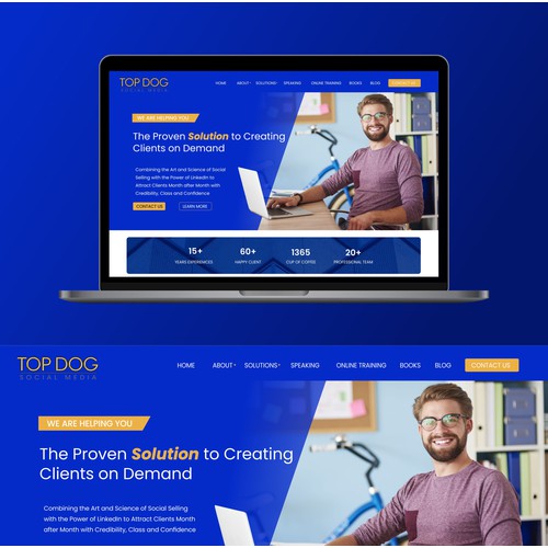 Web Page Design for Top Dog Social Media