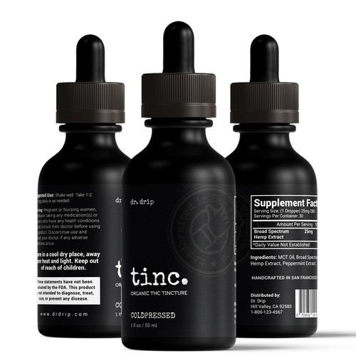 CBD Tincture Label