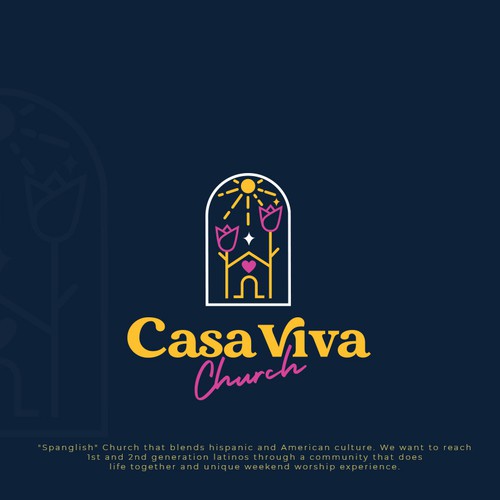 Logo for a YOUNG and VIBRANT Latino - American church