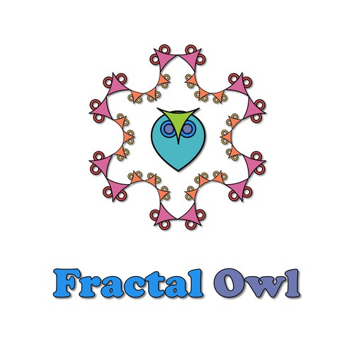 Fun and Colorful Logo Concept for Fractal Owl