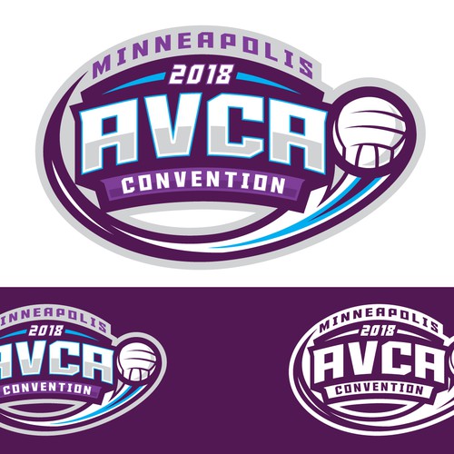 bold volleyball logo