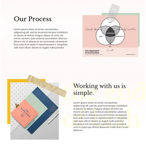 Website design for copywriting agency