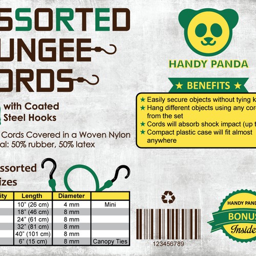 Create memorable package label for Handy Panda product