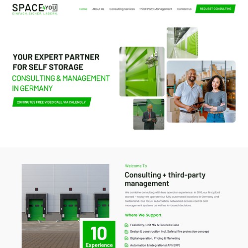 Website Redesign for Self Storage Consulting & Management