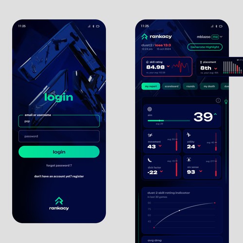 Games & Recreational app screen proposal