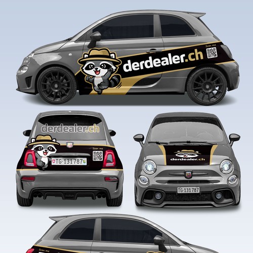 Dynamic Vehicle Wrap Design for Abarth 595