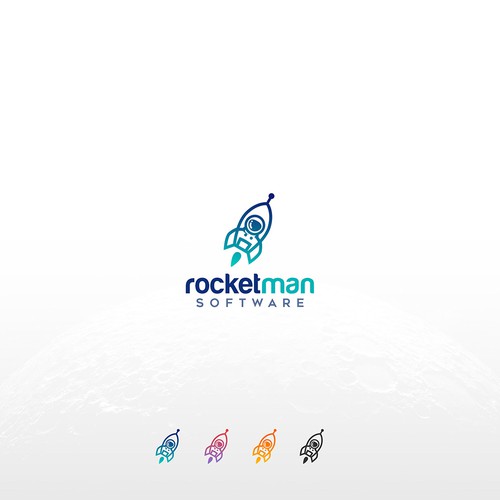 bold logo for rocketman