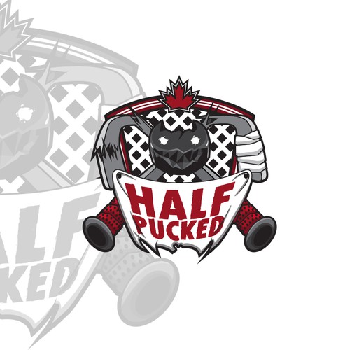 Logo for Hockey Team jersey - Funny / Creative - Team Name 'HalfPucked' or 'Pucked Up' 