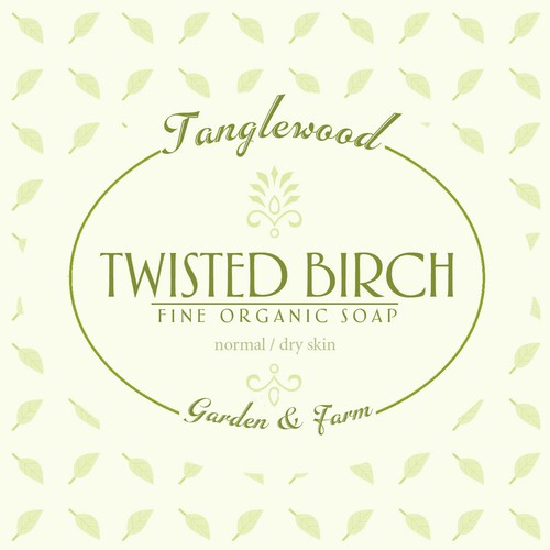 Create an enchanting label for Tanglewood Garden & Farm organic soap