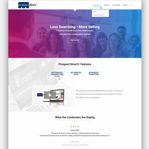 Website design for Prospect Direct