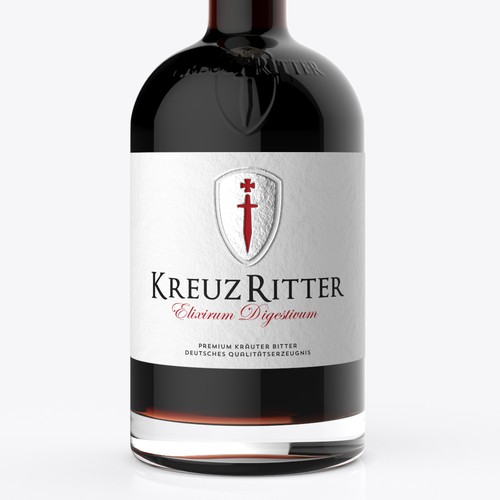 New label for 0,5l bottle of "Kreuzritter"