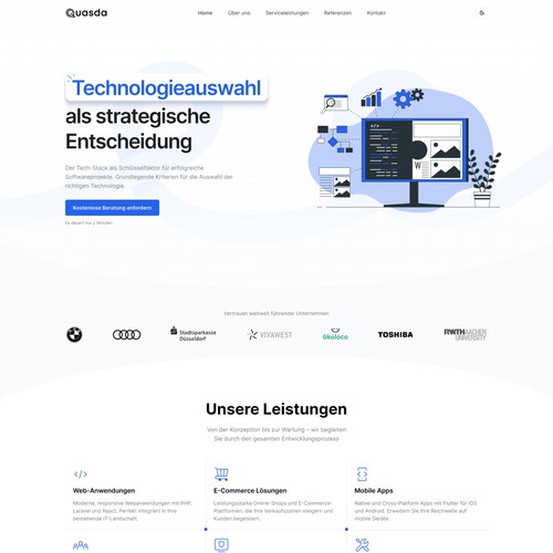 Quasda GmbH Landing Page