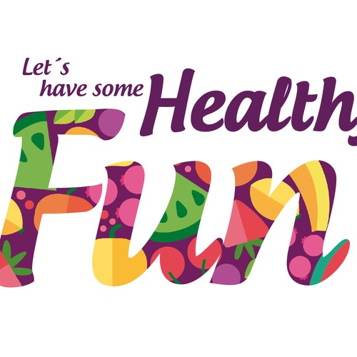 Create an appealing logo in fresh colors for Healthy Fun