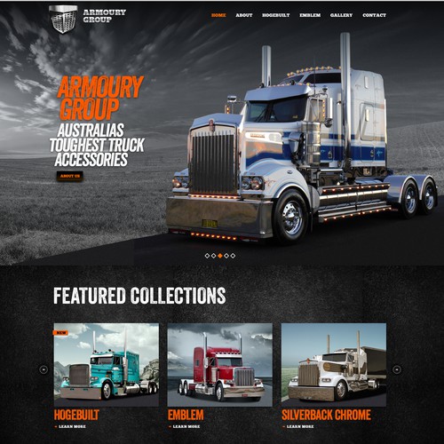 Truck accessories web site redesign