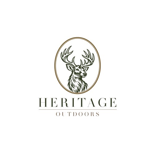 Vintage logo design for Heritage Outdoors