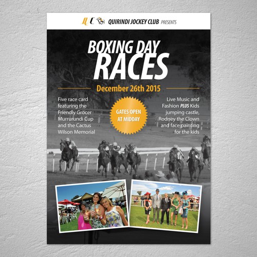 Poster design for a horse racing event