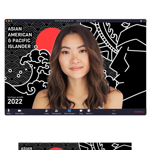 Asian American and Pacific Islander Heritage Month - Zoom Background Illustrations