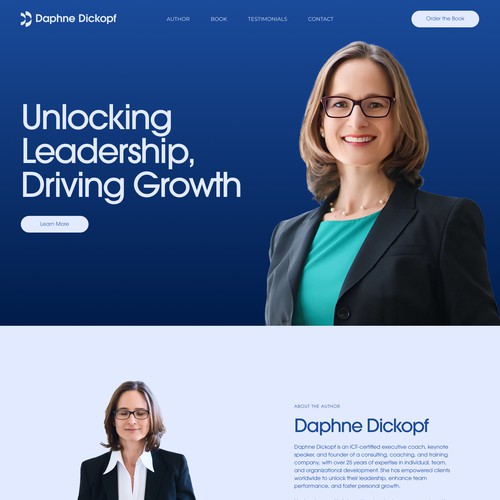 Modern website for business coach