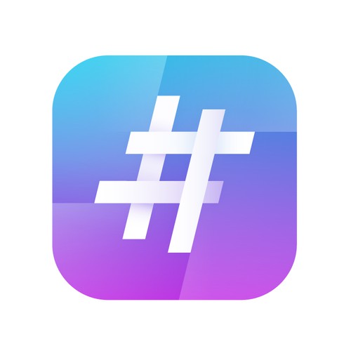 Icon design for Hashtag Generator