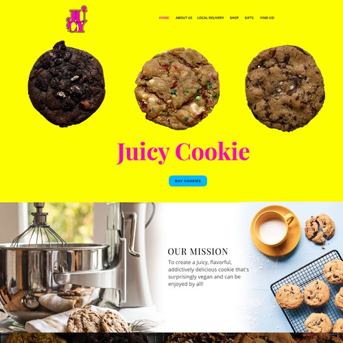 website for Juicy Cookie Co.